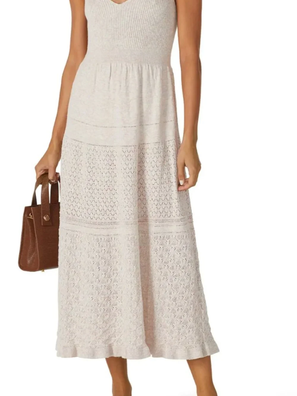 La Vie by Rebecca Taylor Rainbow Pointelle Dress - Picture 1 of 6